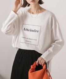 ad thie(アドティエ)/ロゴプリント オーバーサイズTシャツ/オフホワイト
