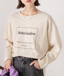 ad thie(アドティエ)/ロゴプリント オーバーサイズTシャツ/アイボリー