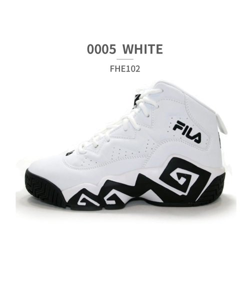 TSURUYA(ツルヤ)/フィラ FILA ユニセックス FHE102 MB マッシュバーン シグネチャーモデル ハイカット 0001 0005/ホワイト