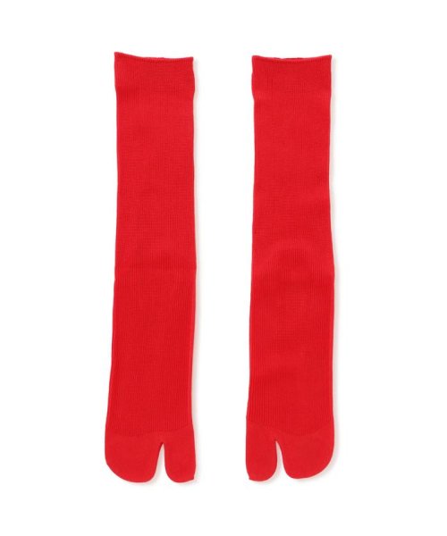 B'2nd(ビーセカンド)/MARCOMONDE（マルコモンド）high gauge cotton tabi socks/レッド