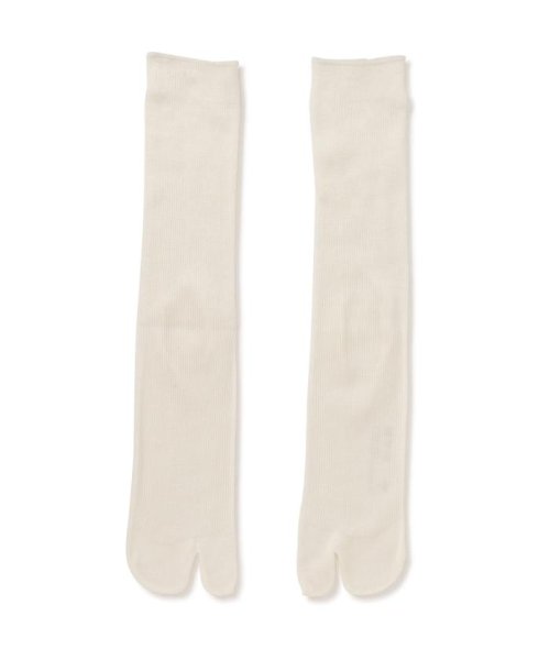 B'2nd(ビーセカンド)/MARCOMONDE（マルコモンド）high gauge cotton tabi socks/ホワイト