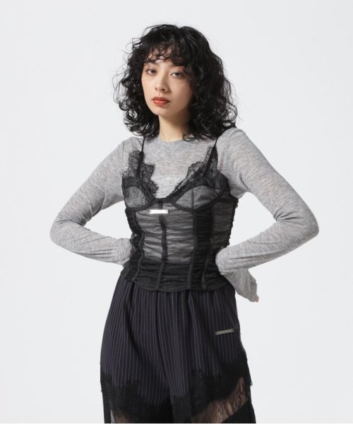 RoyalFlash(ロイヤルフラッシュ)/PRANK PROJECT/See－through Bustier Layered Top/グレー