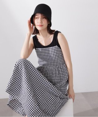 N Natural Beauty Basic/バックリボンサッカーキャミワンピース/505970556