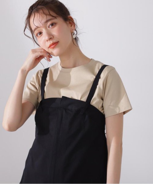 N Natural Beauty Basic(エヌナチュラルビューティベーシック)/シルケットクルーネックTシャツ/ベージュ