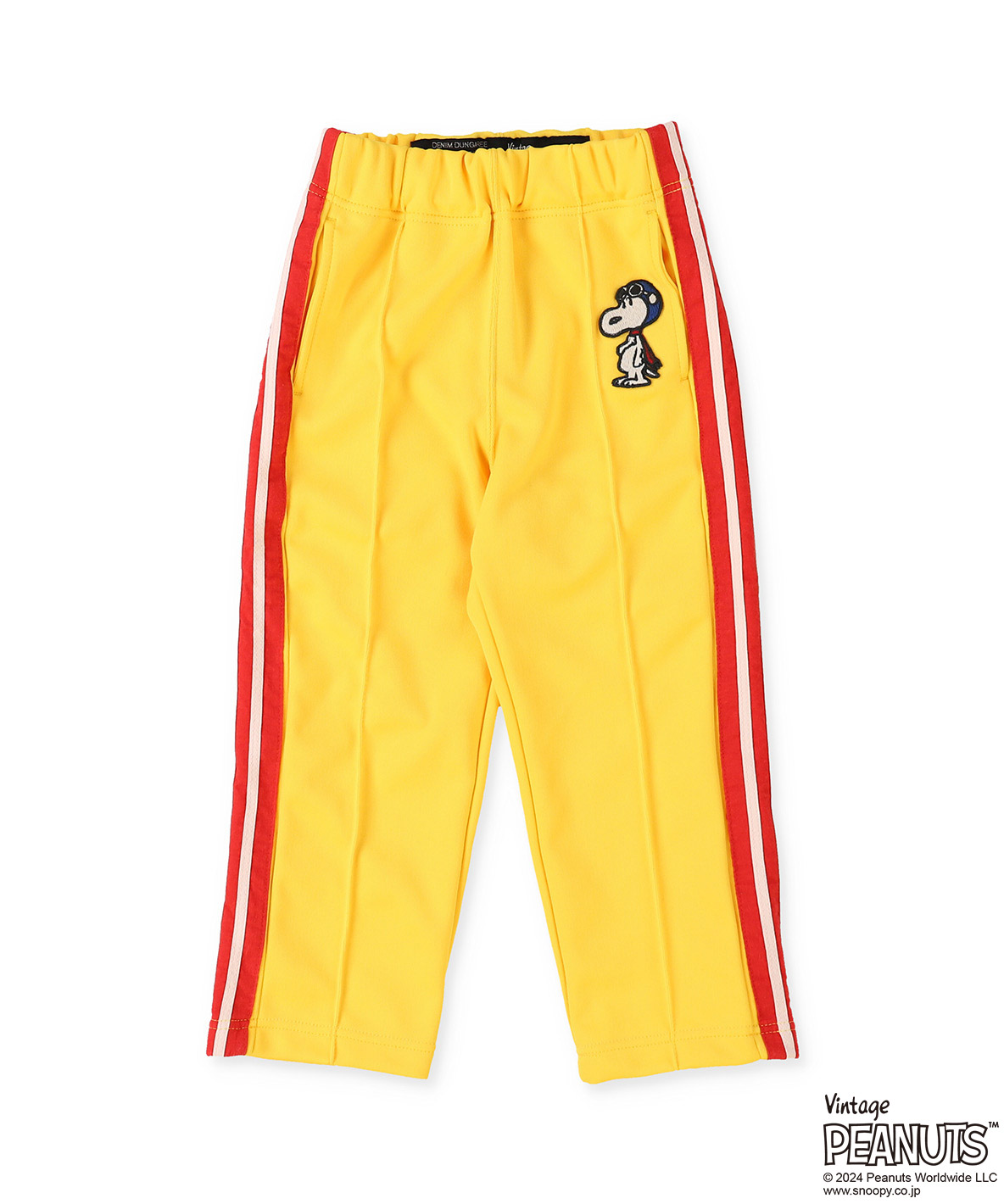 DENIMDUNGAREE デニムダンガリー DENIM DUNGAREE ジャージ SNOOPY パンツ イエロー 130cm DENIMDUNGAREE デニムダンガリー DENIM DUNGAREE ジャージ SNOOPY パンツ イエロー 130cm