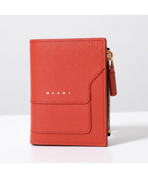 マルニ(MARNI) サフィアーノレザー 二つ折り 財布 | 通販・人気