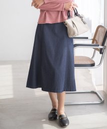 J.PRESS LADIES（LARGE SIZE）(J．プレス　レディス（大きいサイズ）)/【洗える】5ozバージラコンパクト スカート/ネイビー系