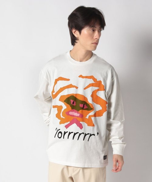 LEVI’S OUTLET(リーバイスアウトレット)/LEVI'S(R) SKATE グラフィック 長袖Tシャツ ホワイト GRRRRR ORANGE/ホワイト