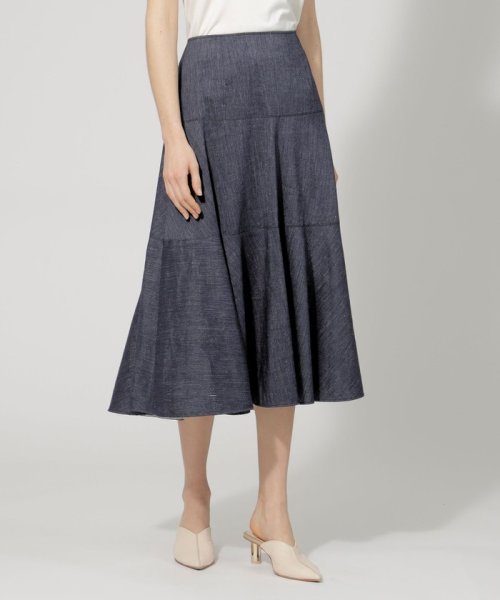 セール】リネンレーヨンストレッチ フレアスカート(505938231  