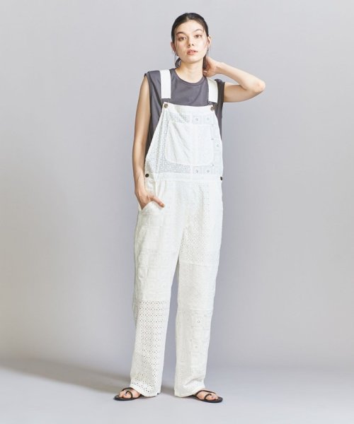 BEAUTY&YOUTH UNITED ARROWS(ビューティーアンドユース　ユナイテッドアローズ)/＜dahl'ia＞レース オーバーオール/WHITE