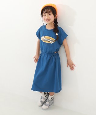 devirock/ウエストデザイン半袖ワンピース 子供服 キッズ 女の子 半袖ワンピース ノースリーブワンピース ワンピース /505969529