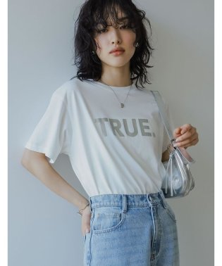 Re:EDIT/[2024SS COLLECTION]TRUEメタリックロゴプリントTシャツ/505970199