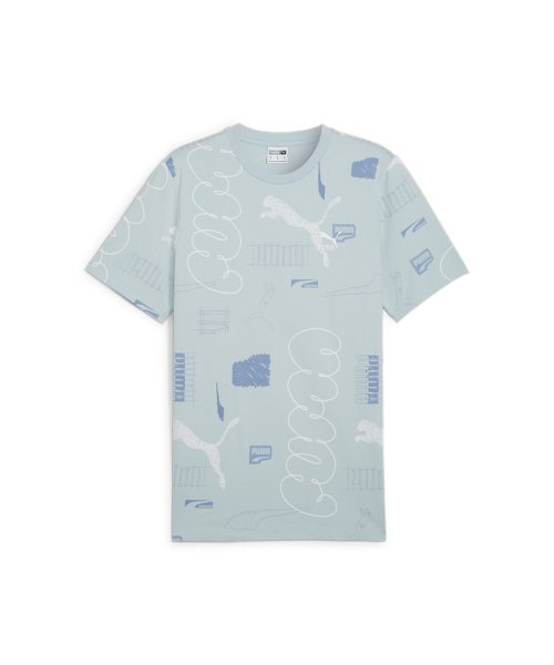 PUMA(プーマ)/メンズ CLASSICS ブランド ラブ AOP 半袖 Tシャツ/TURQUOISESURF-AOP