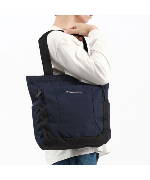 CHAMPION(チャンピオン)/チャンピオン トートバッグ ファスナー付き Champion カジュアル 軽い おしゃれ ポケット付き 大容量 18L 肩掛け グローリー 68203/ネイビー