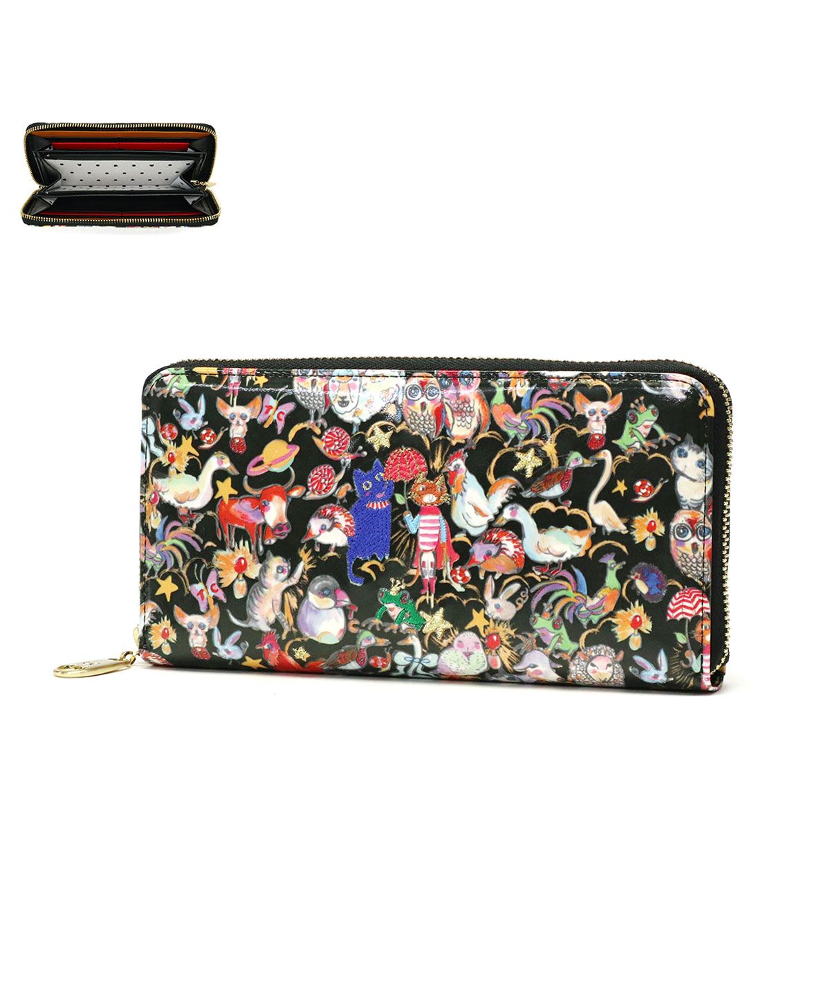 tsumori chisato ツモリチサト長財布 猫 マルチドット ピンク