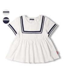 moujonjon/【子供服】 moujonjon (ムージョンジョン) ライン入りセーラーデザイン半袖Tシャツ 80cm～140cm M42801/505971853