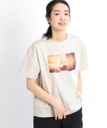 Reflect(リフレクト)/【マシンウォッシュ／UVカット／接触冷感／洗える】プリントTシャツ/ライトベージュ（051）