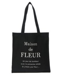 Maison de FLEUR/ブランドロゴ刺繍スクエアトートバッグ/505972753
