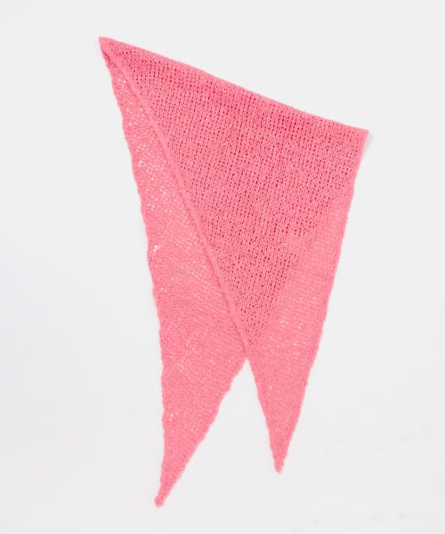 ASAUCE MELER　ローゲージリネントライアングルニットスカーフ ASAUCE