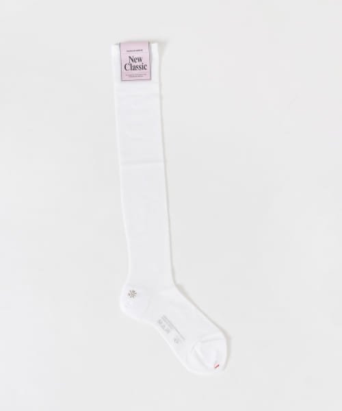 URBAN RESEARCH(アーバンリサーチ)/MARCOMONDE　sheer high socks/WHITE