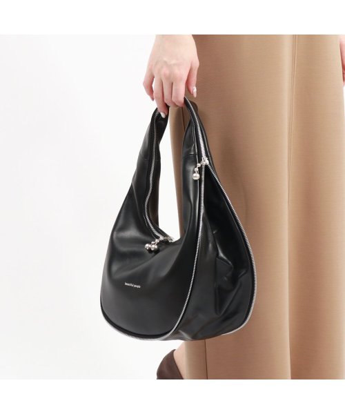 beautiful people(ビューティフルピープル)/ビューティフルピープル ハンドバッグ beautiful people トートバッグ 日本製 mobious bag in cow hide S 611949/ブラック