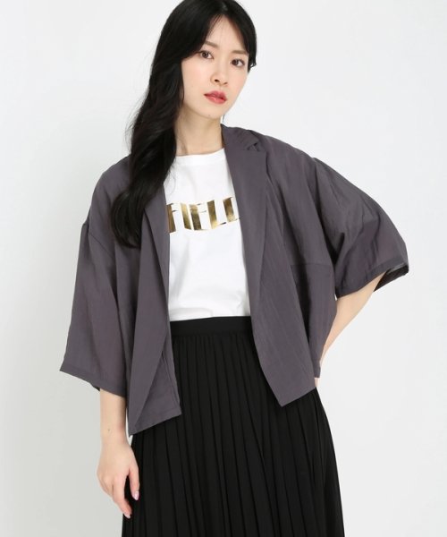 ノーカラージャケット 