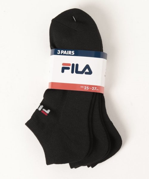 FILA socks Mens(フィラ　ソックス　メンズ)/ロゴ アンクルソックス 3足組 メンズ/その他4
