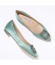 MANOLO BLAHNIK/MANOLO BLAHNIK パンプス HANGISIFLAT FMC SATIN 010/505792476