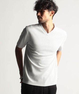 NICOLE CLUB FOR MEN/ボックスミニワッフル半袖Tシャツ/505795663