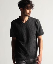 NICOLE CLUB FOR MEN/ボックスミニワッフル半袖Tシャツ/505795663