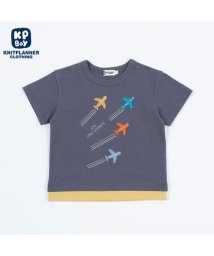 KP BOY(ケーピーボーイ)/KPBOY(ケーピーボーイ)飛行機モチーフの半袖Tシャツ(100～130)/ブラック