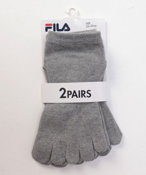 FILA socks Mens(フィラ　ソックス　メンズ)/5本指 ショートソックス メンズ/グレー