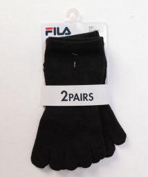 FILA socks Mens(フィラ　ソックス　メンズ)/5本指 ショートソックス メンズ/ブラック