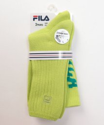 FILA socks Mens(フィラ　ソックス　メンズ)/ロゴ カラーソックス 2足組 メンズ/イエロー