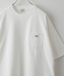 coen(coen)/SMITH’S（スミス）別注シンプルポケットTシャツ/WHITE