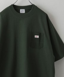 coen(coen)/SMITH’S（スミス）別注シンプルポケットTシャツ/DK.GREEN