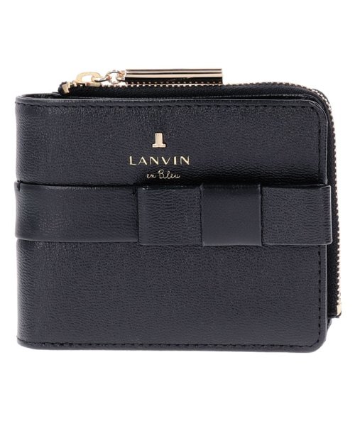 LANVIN en Bleu(BAG)(ランバンオンブルー（バッグ）)/シャリテ ラウンド二つ折り財布/ブラック