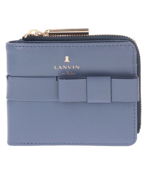 LANVIN en Bleu(BAG)(ランバンオンブルー（バッグ）)/シャリテ ラウンド二つ折り財布/ブルー