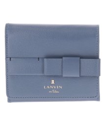 LANVIN en Bleu(BAG)(ランバンオンブルー（バッグ）)/シャリテ 内BOX二つ折り財布/ブルー