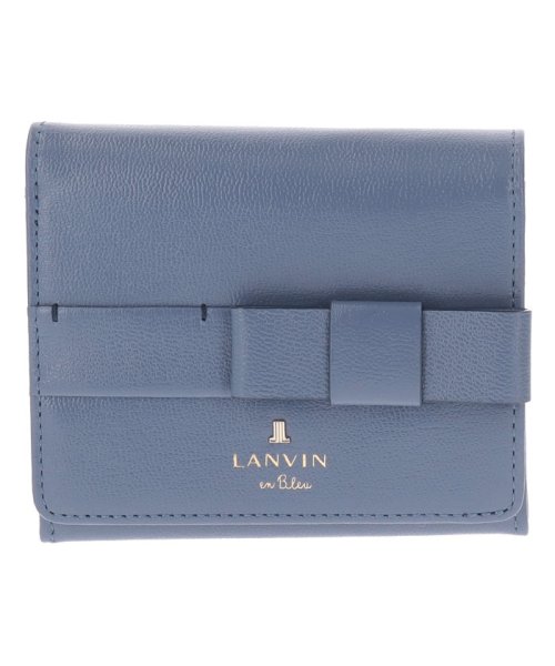 LANVIN en Bleu(BAG)(ランバンオンブルー（バッグ）)/シャリテ 内BOX二つ折り財布/ブルー