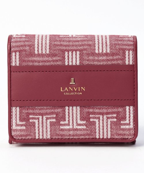 LANVIN COLLECTION(BAG)(ランバンコレクション（バッグ）)/二つ折り財布【ジーンパース】/レッド