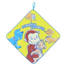 cinemacollection/おさるのジョージ ハンドタオル ループタオル もりもりアニマル 新入学 丸眞 紐付き 子供 幼稚園 保育園 絵本キャラクター グッズ /505972194