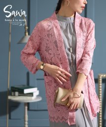 Sawa a la mode(サワアラモード)/レディース 大人 上品 纏うだけで気品を放つ花柄レースカーディガン/ピンク