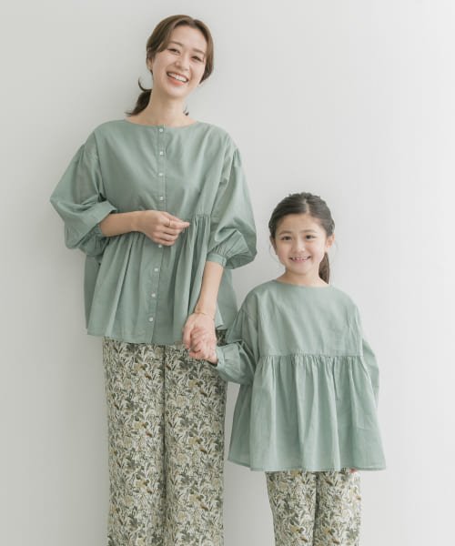 URBAN RESEARCH DOORS（Kids）(アーバンリサーチドアーズ（キッズ）)/『親子リンク』コットンボイル2WAYブラウス(KIDS)/MINT