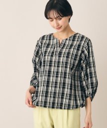 Dessin(デッサン)/【洗える】ドローコード付きスキッパーブラウス（XS～L）/イエロー（231）