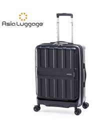 ASIA LUGGAGE(アジアラゲージ)/アジアラゲージ マックスボックス スーツケース Mサイズ 55L フロントオープン ストッパー付き 軽量 中型 A.L.I MAXBOX ALI－8511－22/ブラック