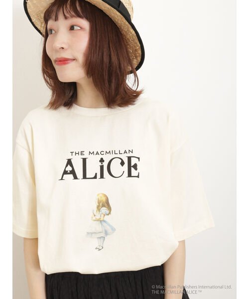 Samansa Mos2(サマンサ　モスモス)/【Alice×SamansaMos2】アリスプリントTシャツ/キナリ