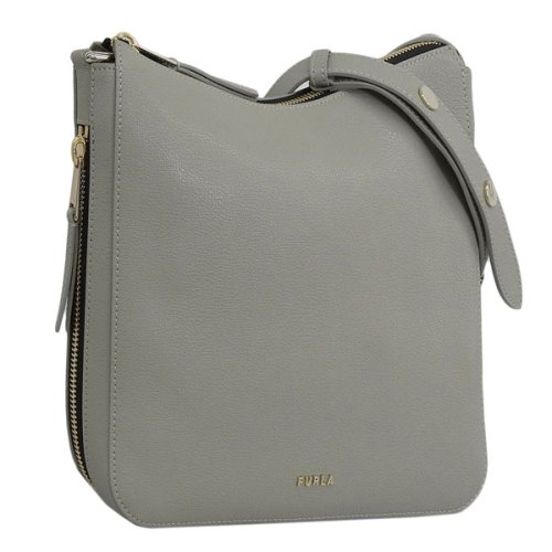 FURLA(フルラ)/FURLA フルラ SKYE M HOBO スカイ ホーボー バッグ 肩掛け ショルダー バッグ レザー Mサイズ/グレー