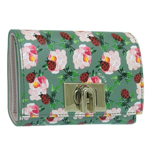 FURLA(フルラ)/FURLA フルラ FURLA 1927 COMPACT M TONI MINERAL GREEN WALLET トニー ミネラル グリーン コンパクト 三つ折/グリーン