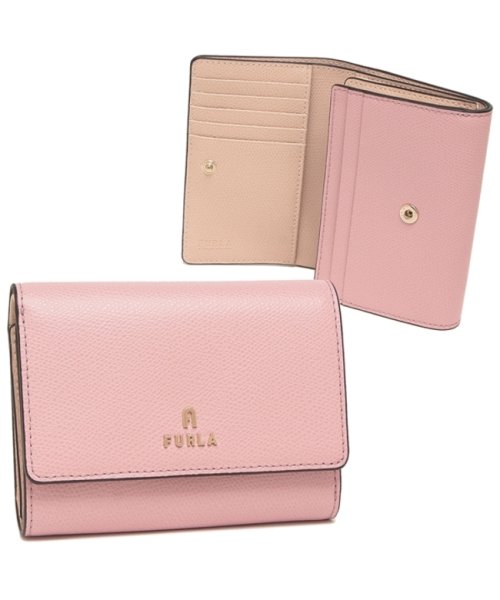 FURLA(フルラ)/フルラ 二つ折り財布 カメリア ミニ財布 ピンク ベージュ レディース FURLA WP00325 ARE000 2715S/その他